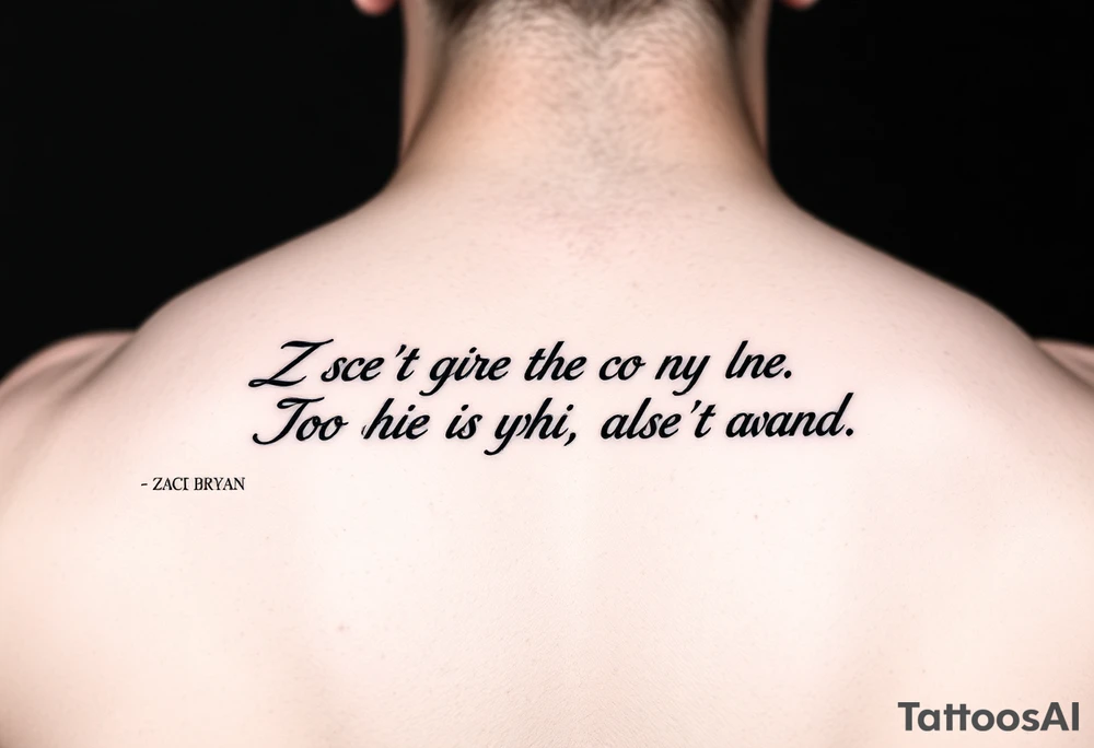 Zach Bryan quote tattoo idea