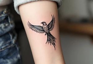 Defending bird tattoo idea