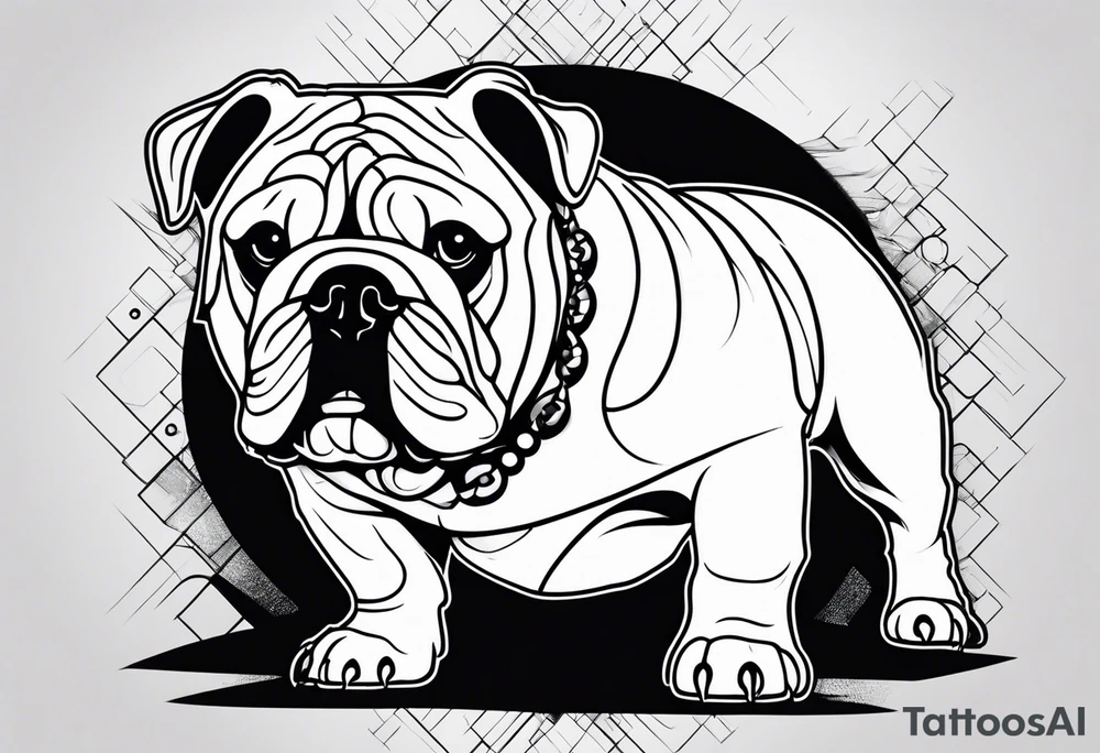 english bulldog tattoo idea