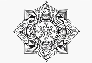 african, cultural, star, symmetrical, chest tattoo tattoo idea