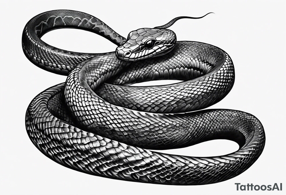 Black mamba snake tattoo with Kobe Bryant tattoo idea