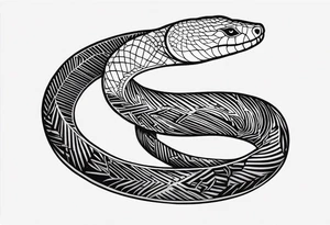 cut snake tattoo idea