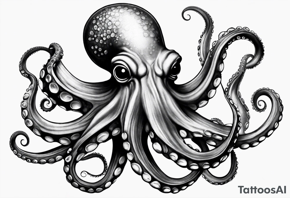 Photo Realism Octopus sketch tattoo idea