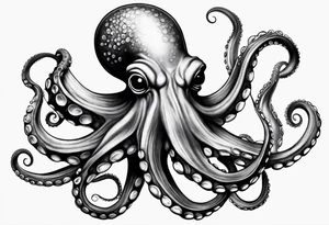 Photo Realism Octopus sketch tattoo idea