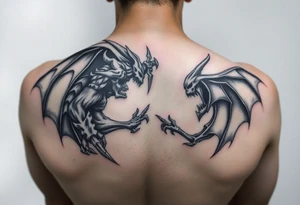 The battle between good and evil tattoo idea