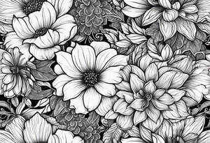 Flowers, lace, edgy tattoo idea