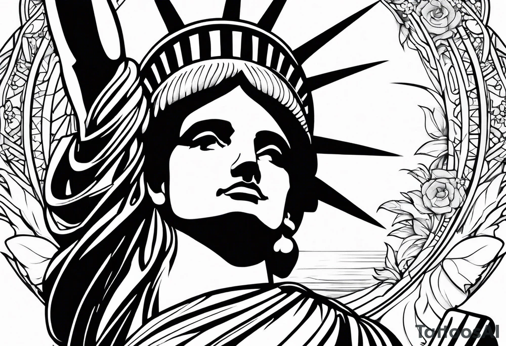 Statue of liberty tattoo idea