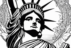 Statue of liberty tattoo idea