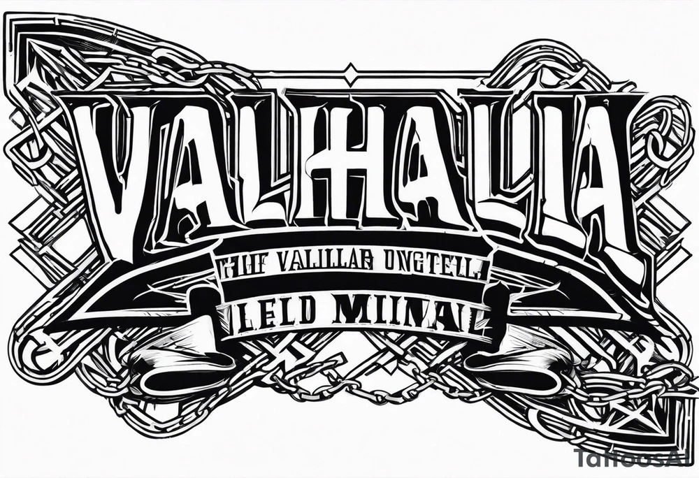 Valhalla chains barb wire tattoo idea