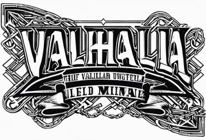 Valhalla chains barb wire tattoo idea