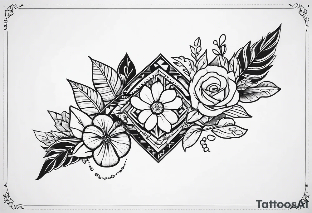 patch work sleeve tattoo idea