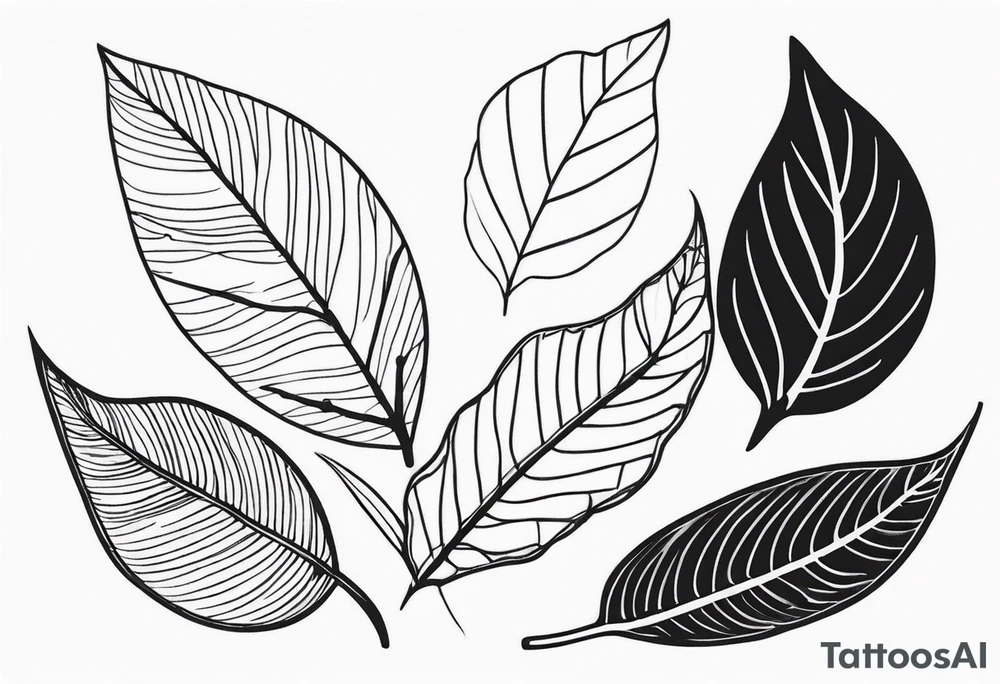 Nature-Inspired Leaves tattoo idea