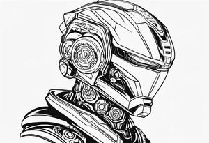 Robotic Cyber criminal tattoo idea