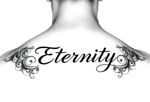 Eternity in elegant font Japanese style tattoo idea