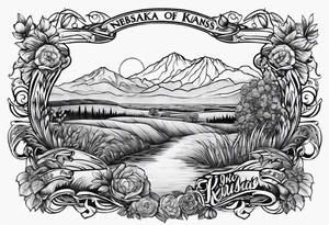 The state of Nebraska and Kansas. tattoo idea