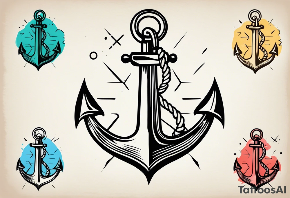 anchor old school vintage tattoo idea