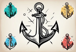 anchor old school vintage tattoo idea