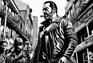 The walking dead negan small picture tattoo idea