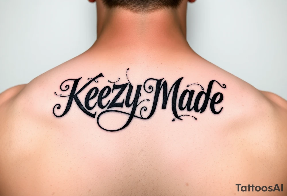 letters only fancy twisted and intertwined through one another (KeezY MadE ) almost like one line tattoo idea