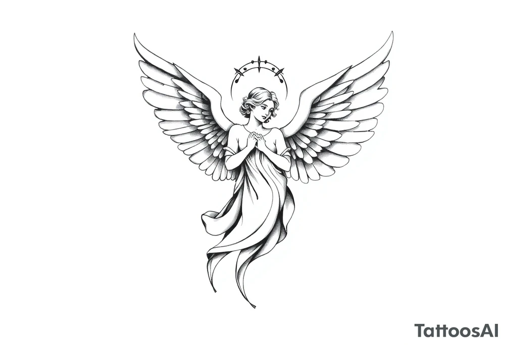 Angel in heaven memorial tattoo tattoo idea