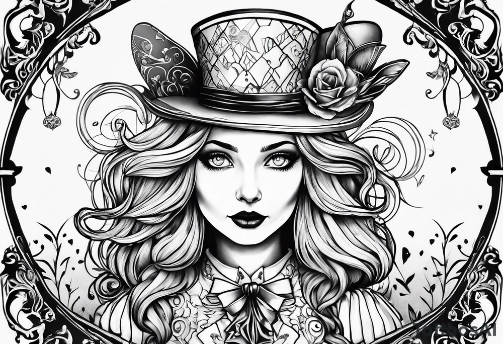 Alice in wonderland, Alice solo, simplistic tattoo idea