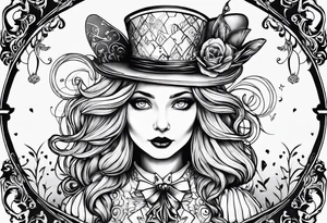 Alice in wonderland, Alice solo, simplistic tattoo idea