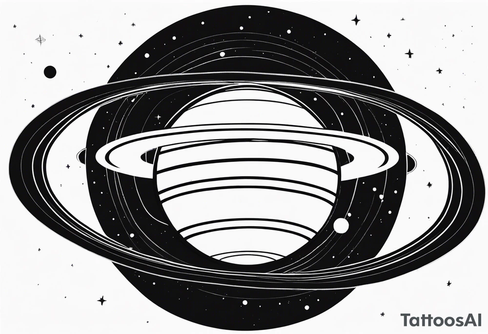 Saturn with the rings made of infinity symbols tattoo idea Saturn with the rings made of infinity symbols tattoo idea