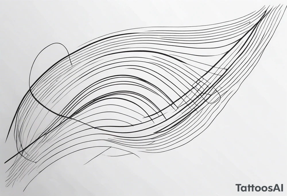 curved caressing lines tattoo idea