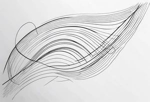 curved caressing lines tattoo idea