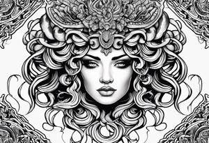 Gruselige und Düstere Medusa tattoo idea