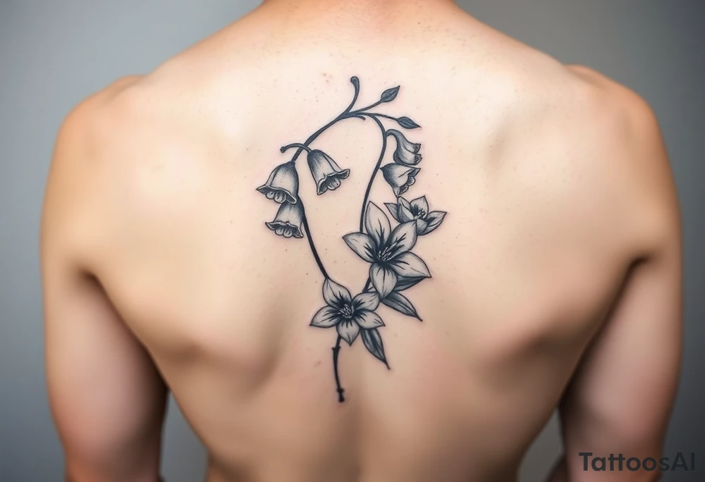 Lilly if the valley and larkspur intertwined tattoo idea Lilly if the valley and larkspur intertwined tattoo idea