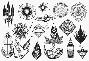 Tattoo flash sheet tattoo idea