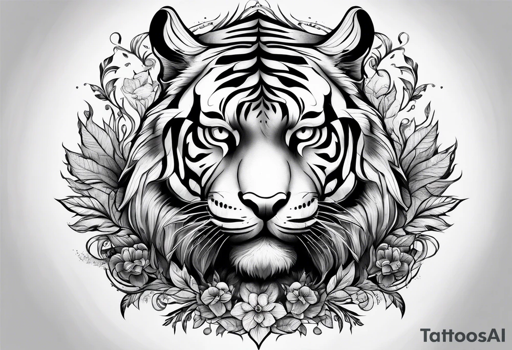 tiger mountain tattoo idea