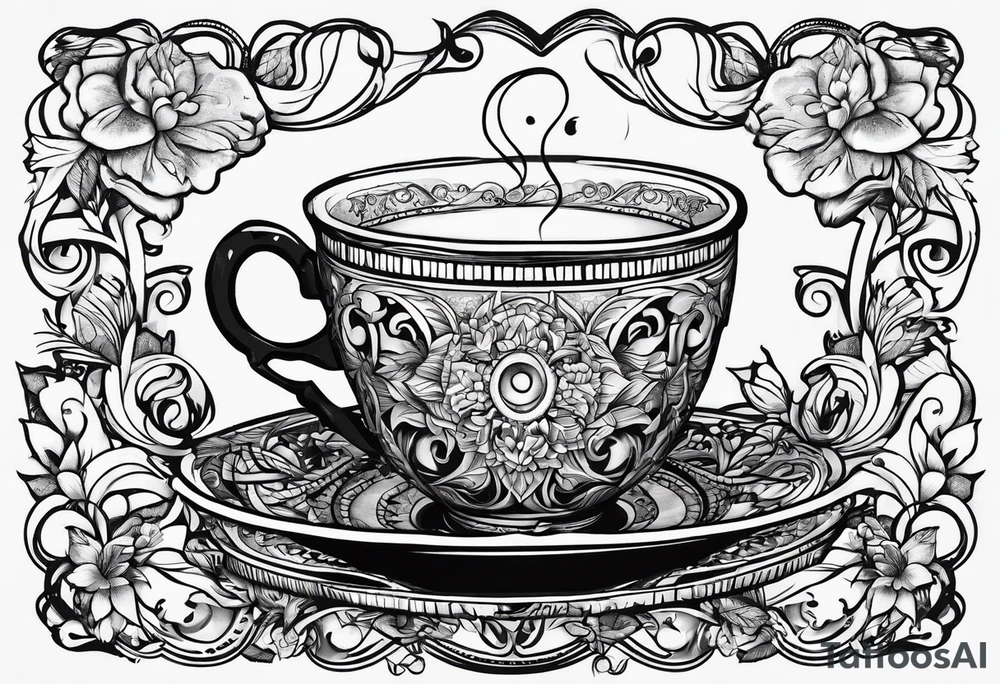 A cup of music in the morning tattoo idea