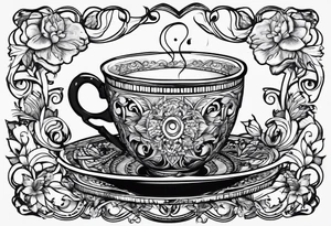 A cup of music in the morning tattoo idea