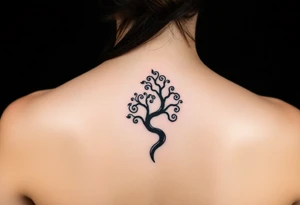 Small spiral tree for forearm tattoo idea
