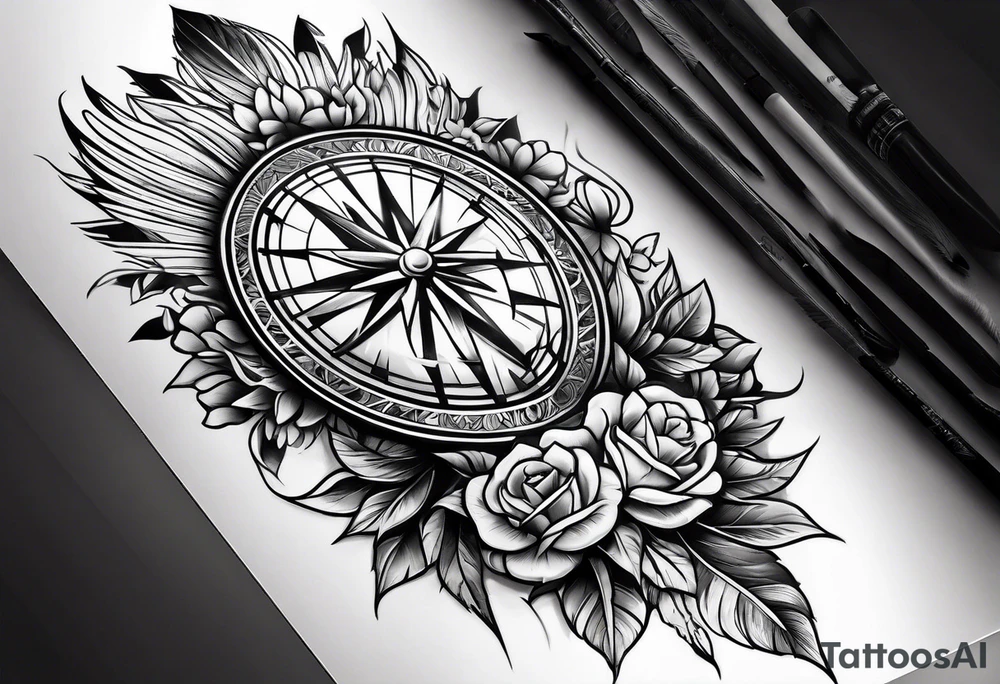 Light rays tattoo idea