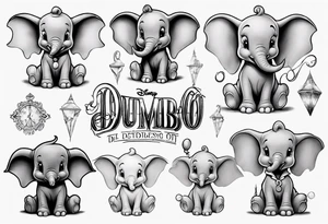 disney dumbo tattoo idea