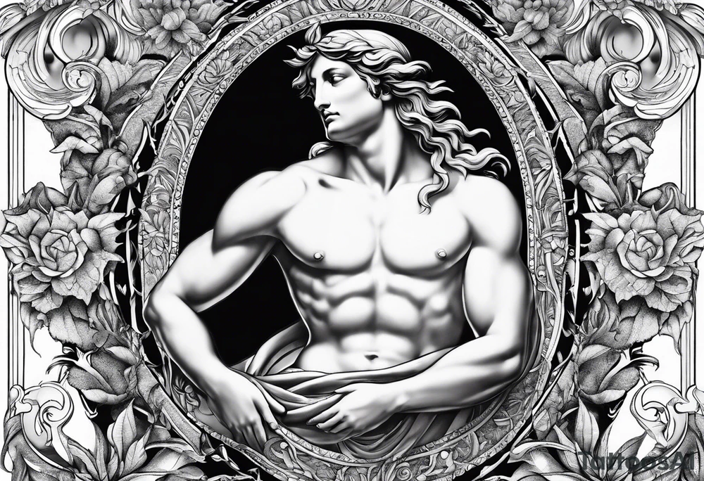 Creation of Adam tattoo idea