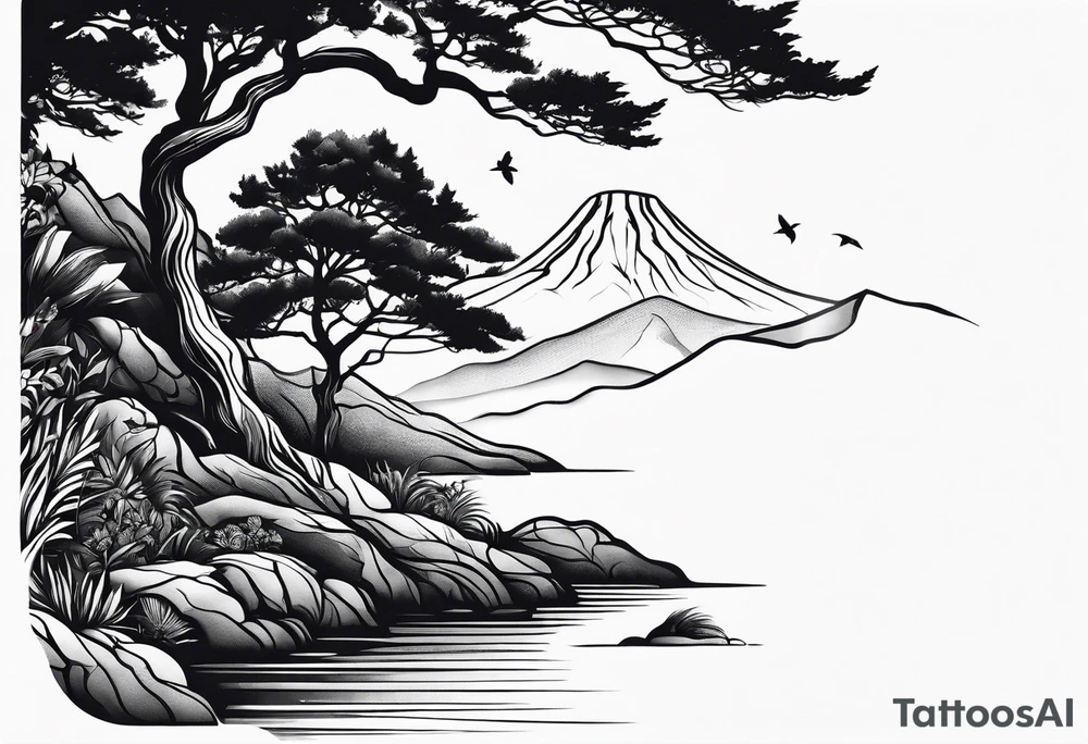 Nature Silhouette tattoo idea