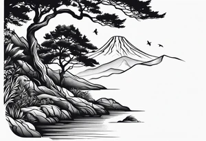 Nature Silhouette tattoo idea
