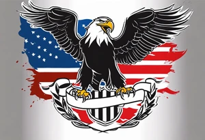 American Flag, German Flag, American Eagle, German eagle, Fighting tattoo idea