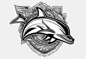 Cool miami dolphins sports tattoo idea