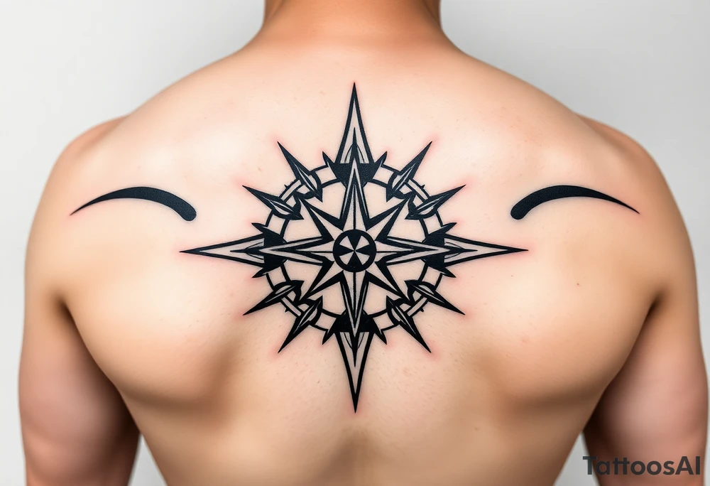Compass rose tattoo idea