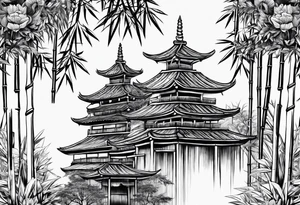 bamboo shoots without flowers or people tattoo idea