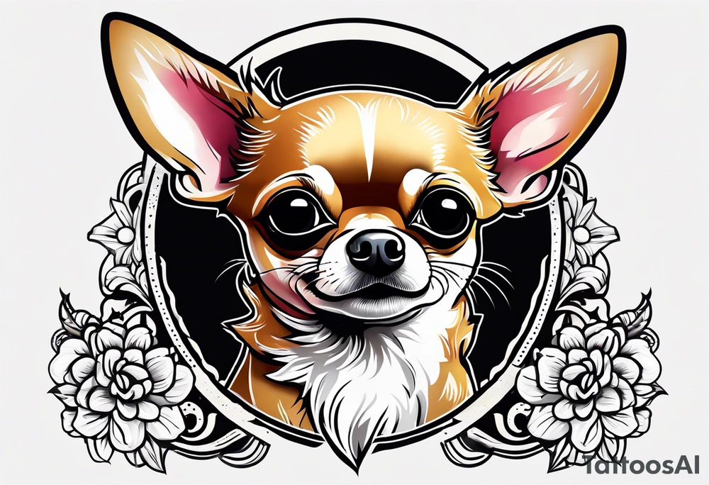 Funny chihuahua tattoo idea