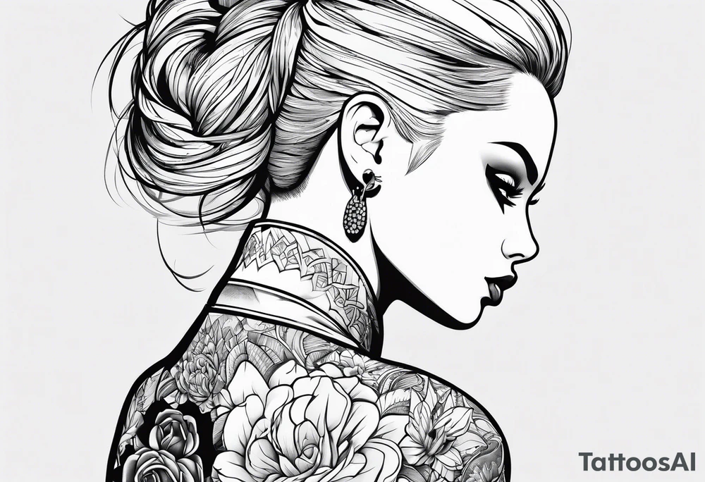 Android 18 naked tattoo idea