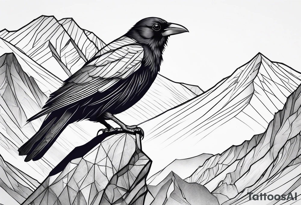 alpine chough tattoo idea