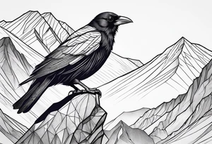 alpine chough tattoo idea