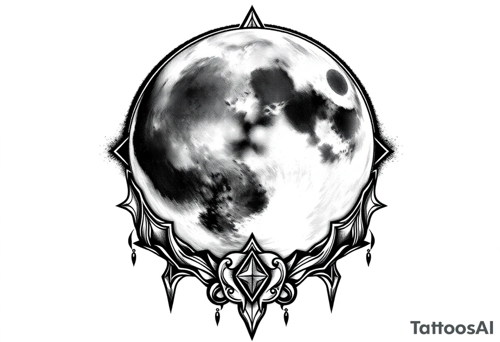 sacred moon tattoo idea